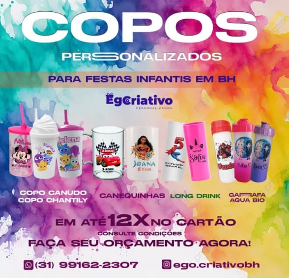 Copos Personalizados em Belo Horizonte MG