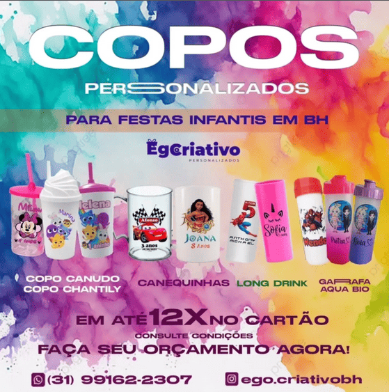 Copos Personalizados em Belo Horizonte MG