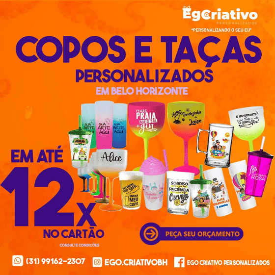 Copos Personalizados em Belo Horizonte MG